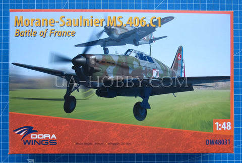 1/48 Morane-Saulnier MS.406C.1 "Battle of France". Dora Wings DW48031