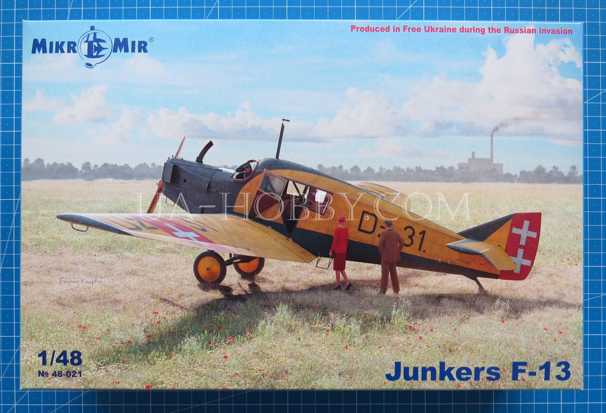 ミクロミル MIKROMIR 1/48 ユンカース F.13 New Transport Airplane Junkers F-13. Scale Model Kit in 1/48