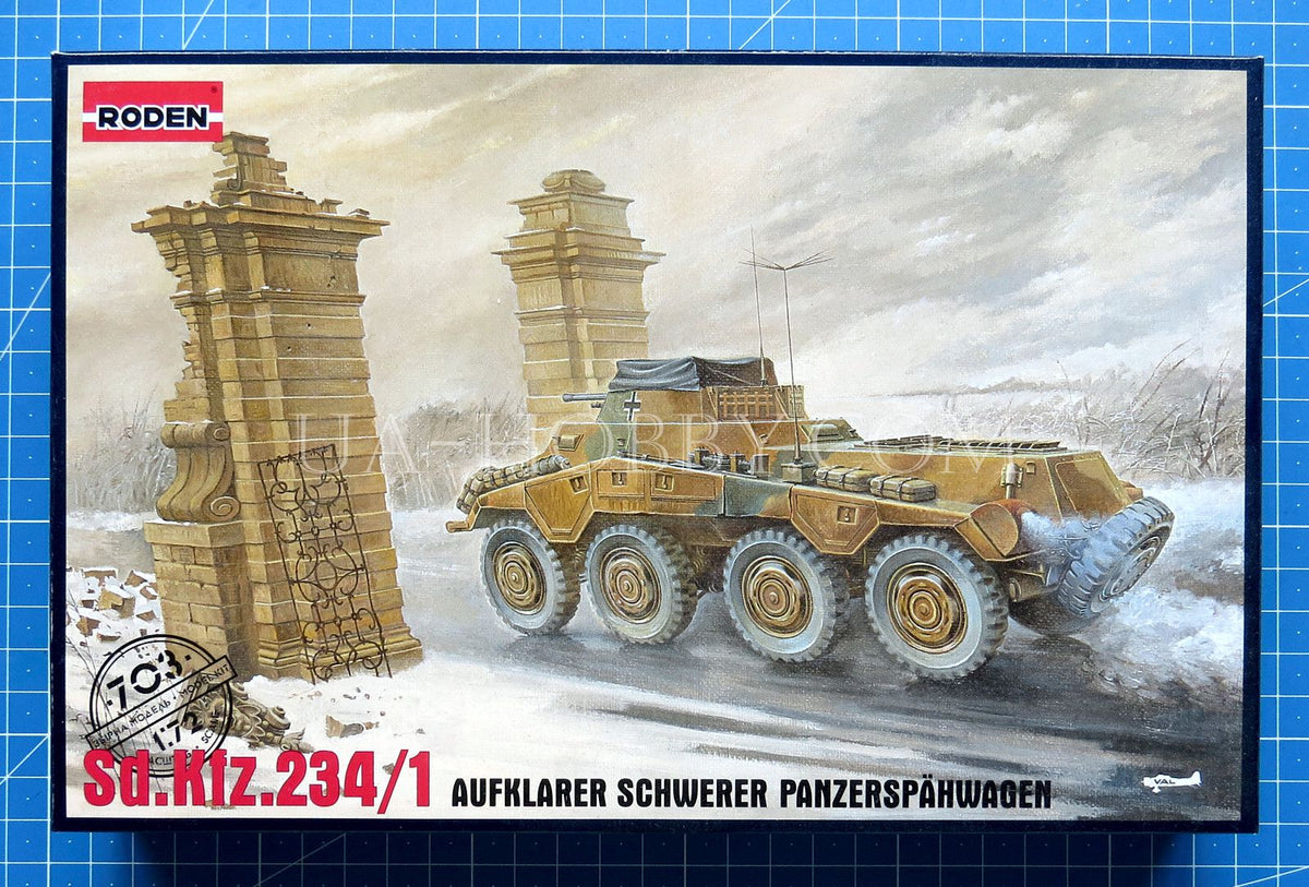 Roden Modellbausatz Sd.Kfz.234/3 Schw.Pz.kanonenwg. 1:72 – Für Modellbau-Enthusiasten