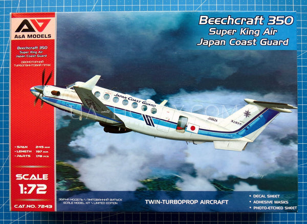1/72 Beechcraft 350 Super King Air Japan Coast Guard. A&A Models 7243