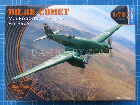 1/72 DH.88 Comet MacRobertson Trophy Air Race. Clear Prop! 72051
