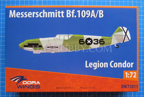 1/72 Messershmitt Bf.109 A/B Legion Condor. Dora Wings DW72011