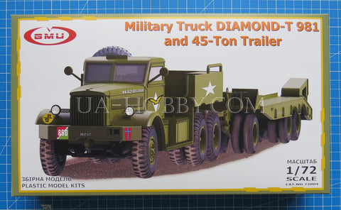 1/72 Military Truck Diamond-T 981 and 45-Ton Trailer. GMU 72004