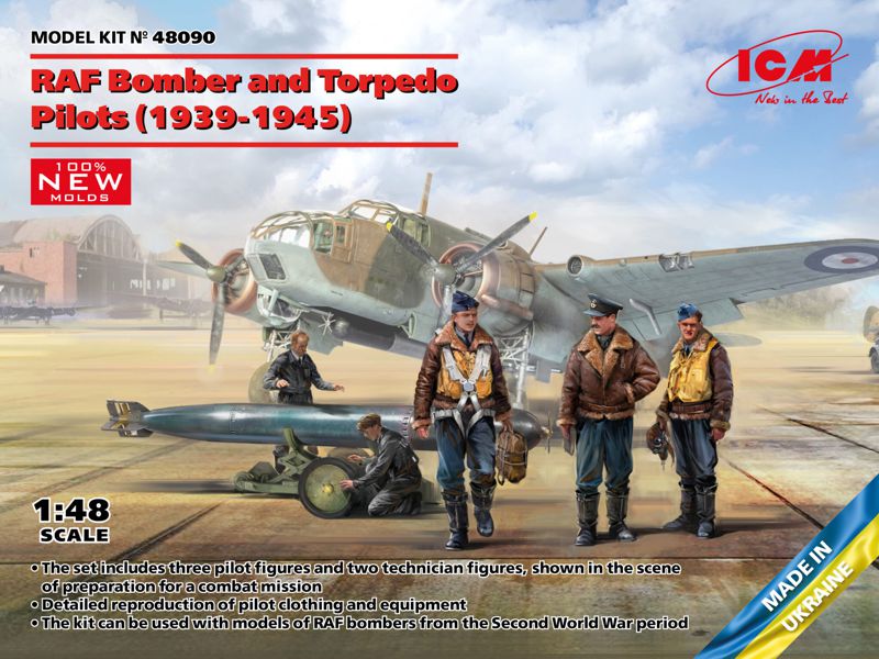 1/48 RAF Bomber and Torpedo Pilots (1939-1945). ICM 48090