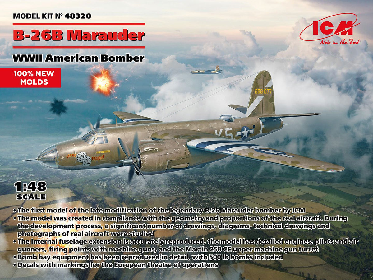 1/48 B-26B Marauder. ICM 48320 – UA-hobby