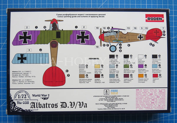 1/72 Albatros D.V / Va. Roden 032