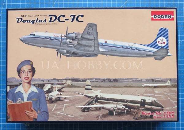 1/144 Douglas DC-7C KLM Royal Dutch Airlines. Roden 302