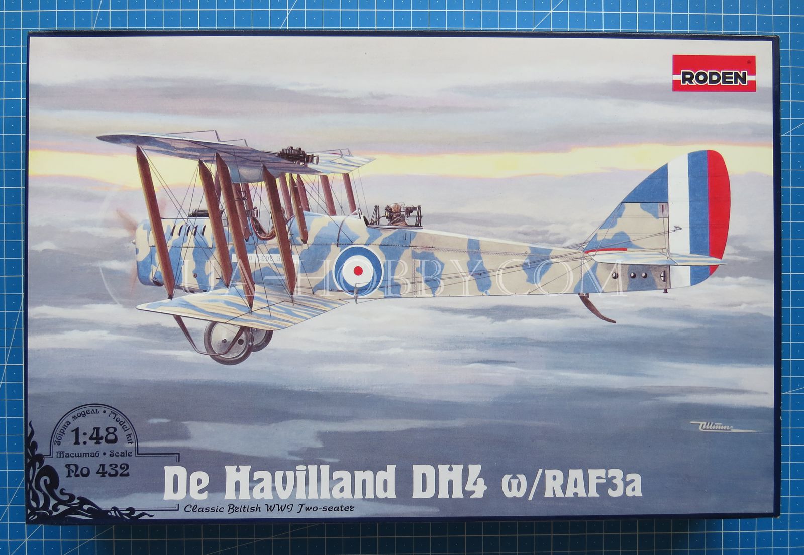 1/48 De Havilland DH4 w / RAF3a. Roden 432