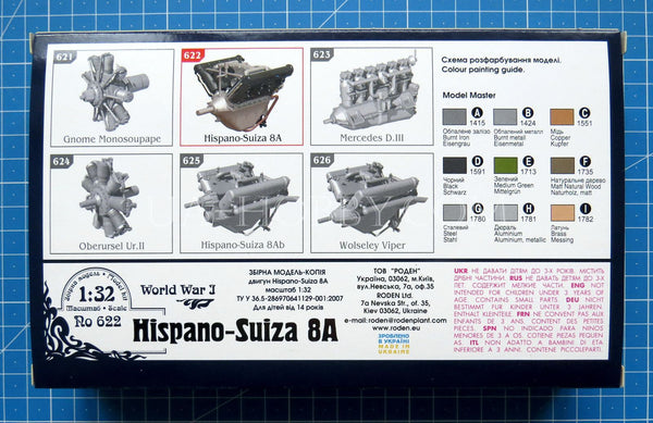 1/32 Hispano-Suiza 8A. Roden 622