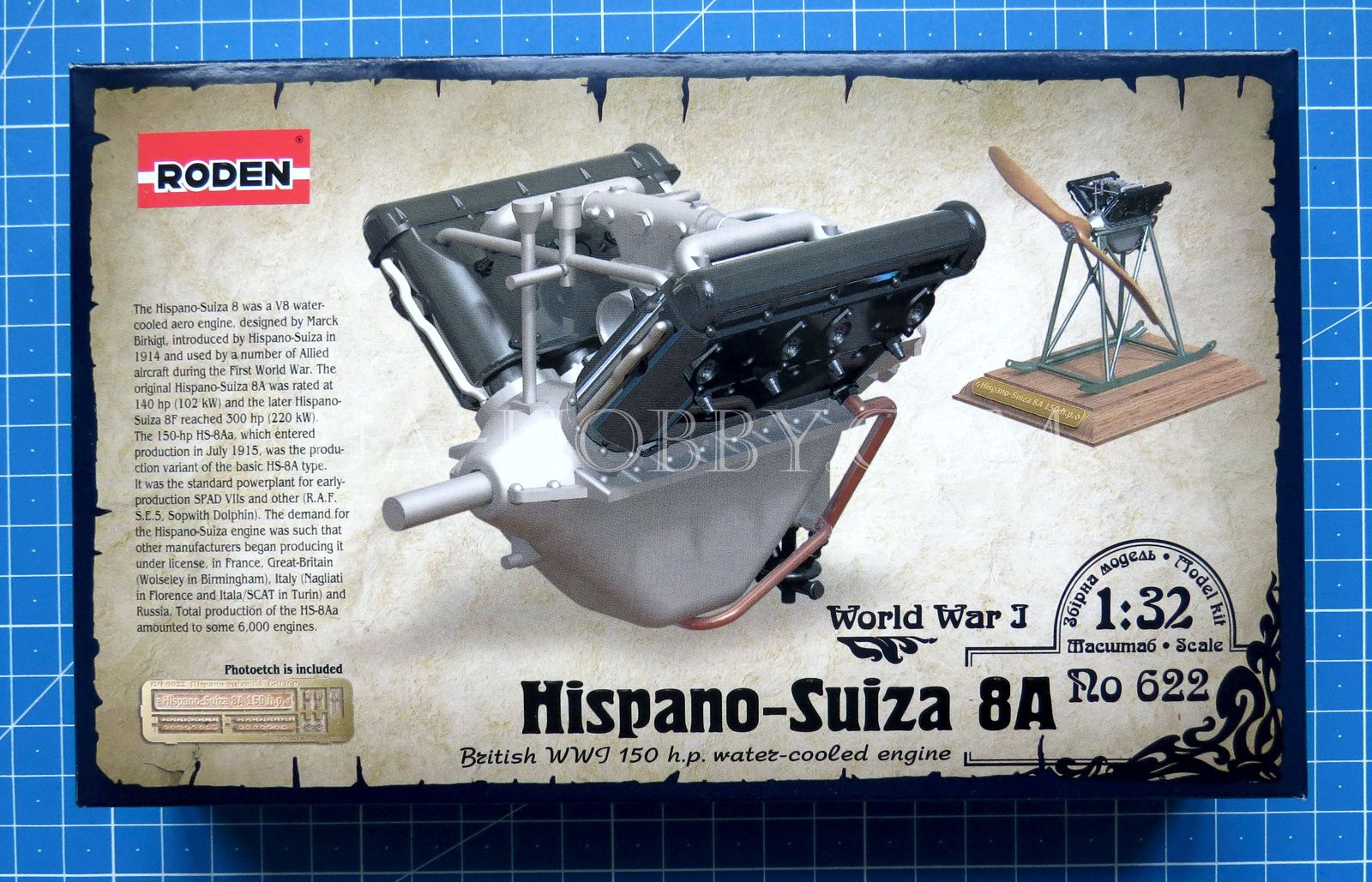 1/32 Hispano-Suiza 8A. Roden 622