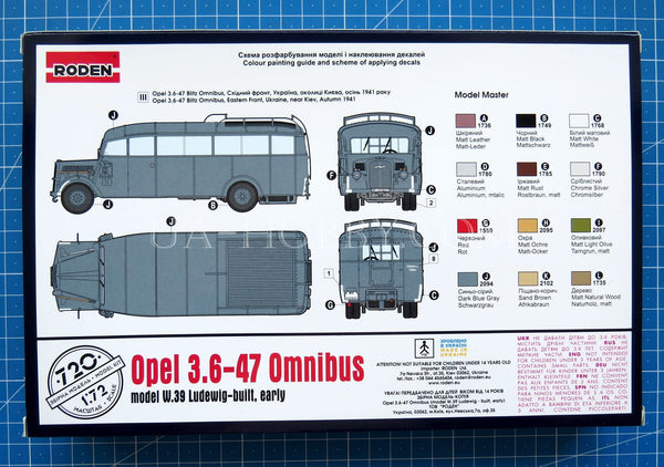 1/72 Opel 3.6-47 Omnibus. Roden 720