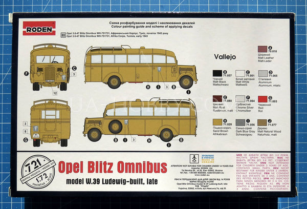 1/72 Opel Blitz Omnibus. Roden 721