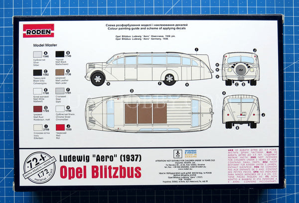 1/72 Opel Blitzbus Ludewig Aero (1937). Roden 724