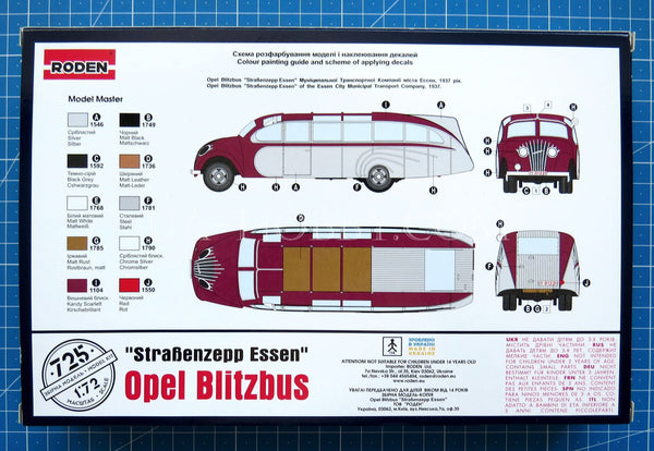 1/72 Opel Blitzbus "Strassenzepp Essen". Roden 725