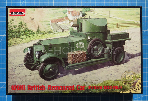 1/72 WWII Rolls-Royce Armoured Car Pattern 1920 Mk.I. Roden 731