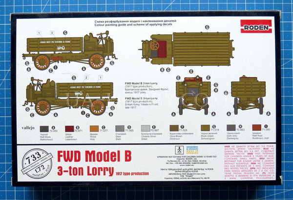 1/72 FWD Model B 3 Ton Lorry. Roden 733