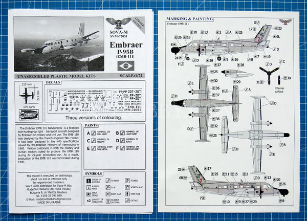 1/72 EMB P-95B Bandeirulha. SOVA-M SVM-72051