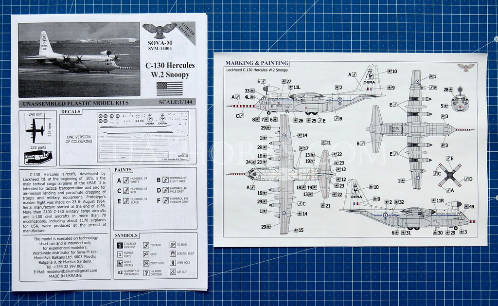 SOVA-M maquette avion 14004 avion météo C-130K W2 Snoopy 1/144 SOVA-M maquette avion 14004 avion météo C-130K W2 Snoopy 1/144