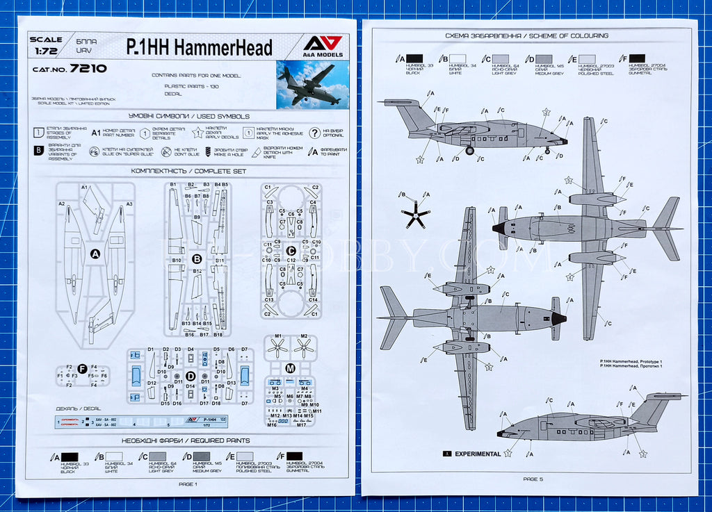 Hammerhead Model Making 1/72 P.1HH HammerHead UAV. A&A Models 7210 – UA-hobby