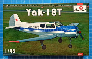 1/48 Yakovlev Yak-18Т Blue Aeroflot. Amodel 4807
