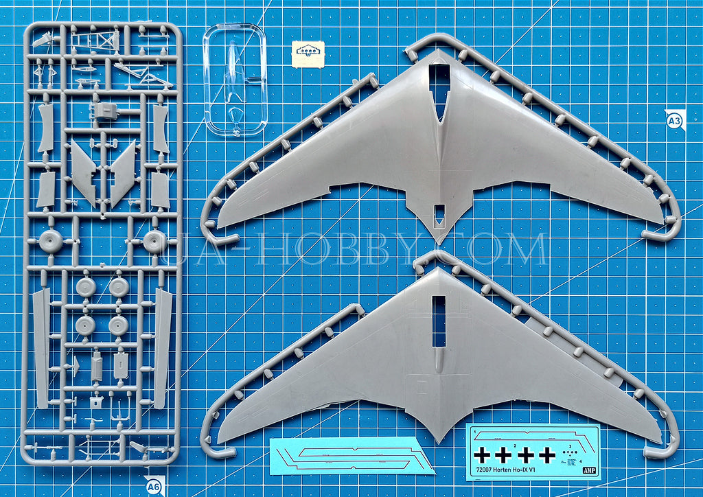 AMP Modellbausatz Horten Ho-IX V1 – Maßstab 1:72, Militärflugzeug Aus Dem 2. Weltkrieg