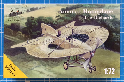 1/72 Lee-Richards Annular Monoplane. AviS BX 72036