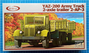 1/72 YAZ-200 Army Truck with 2-axle trailer 2-AP-3. GMU 72001