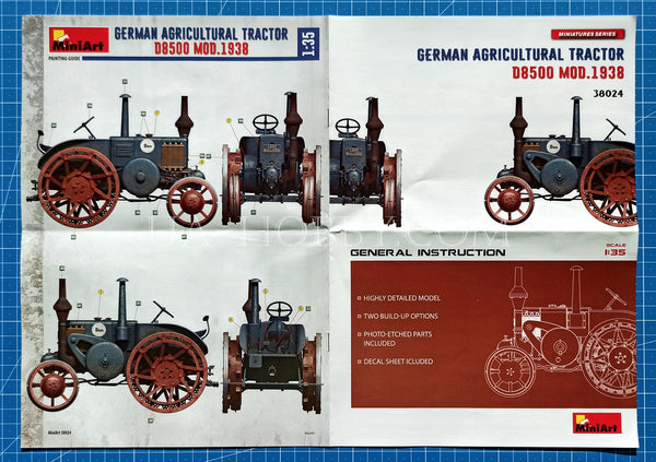 1/35 German Agricultural Tractor D8500 Mod.1938. MiniArt 38024