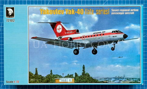 1/72 Yakovlev Yak-40 Late version. Mars Models 72102-1