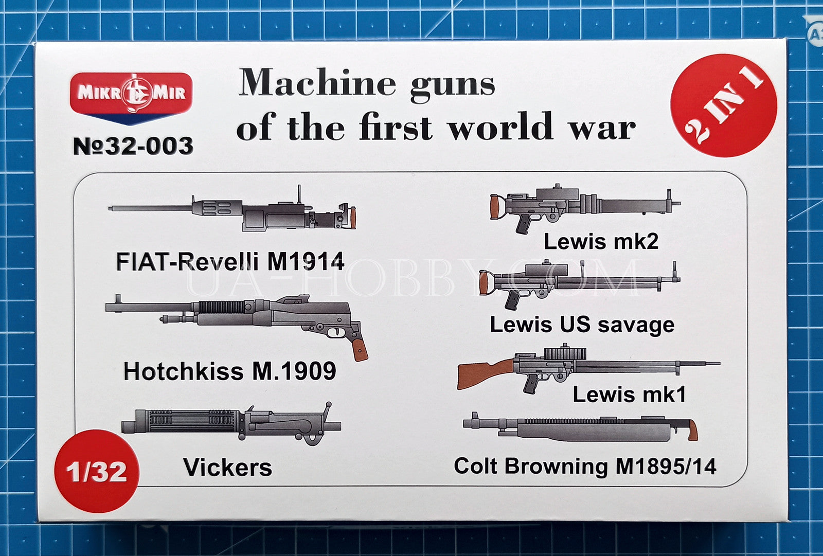 1/32 WWI machine guns. MikroMir 32-003