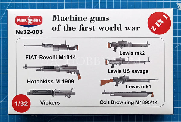 1/32 WWI machine guns. MikroMir 32-003