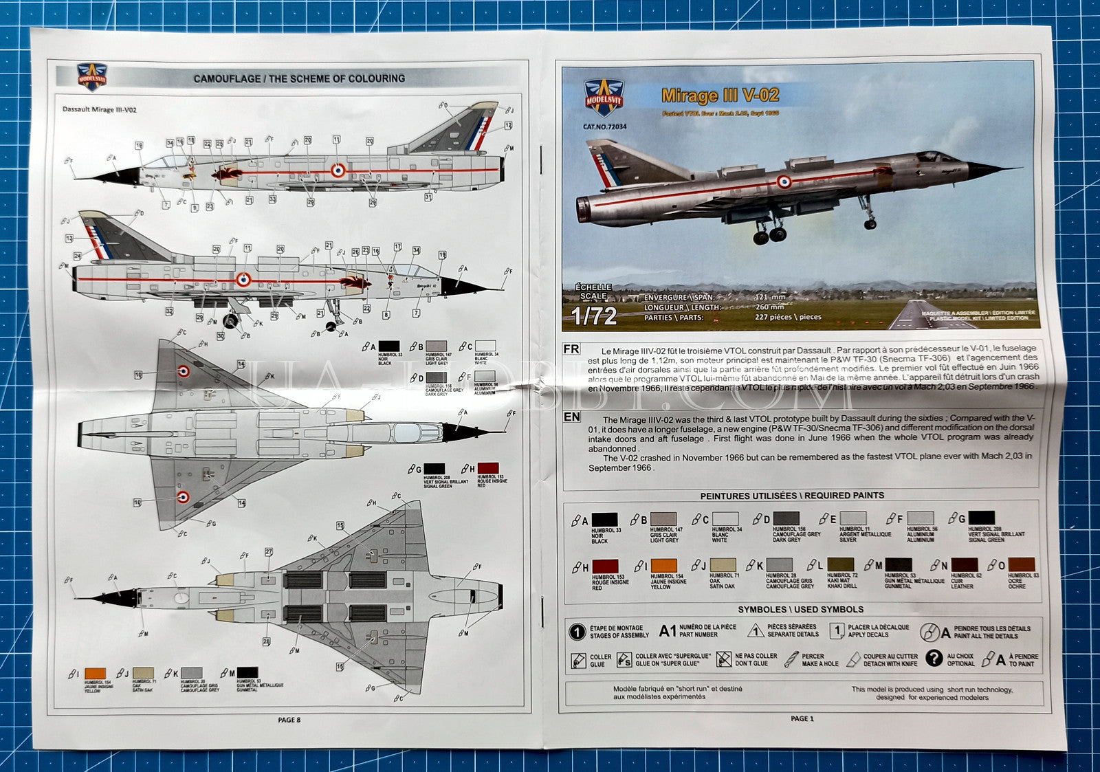 1/72 Mirage III V-02. ModelSvit 72034 – UA-hobby