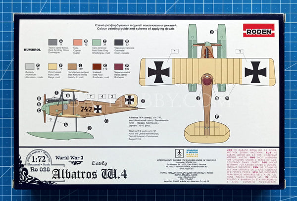 1/72 Albatros W.4 Early. Roden 028