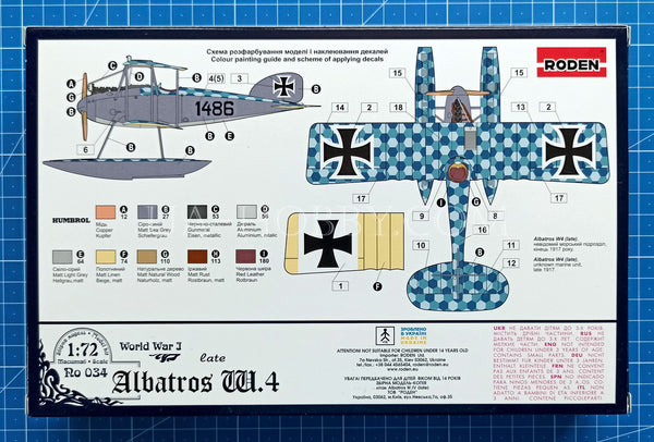 1/72 Albatros W.4 Late. Roden 034