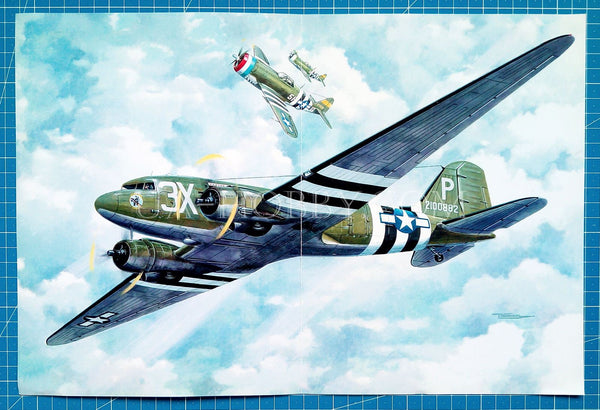 1/144 Douglas C-47 Skytrain (Dakota Mk.III) D-Day 1944-2019. Roden 300