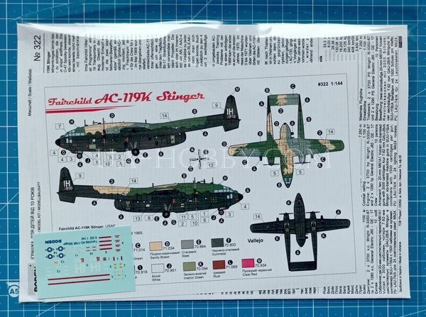 1/144 Fairchild AC-119K Stinger. Roden 322