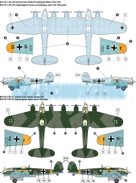 1/144 Heinkel He 111Z-1 Zwilling. Roden 346