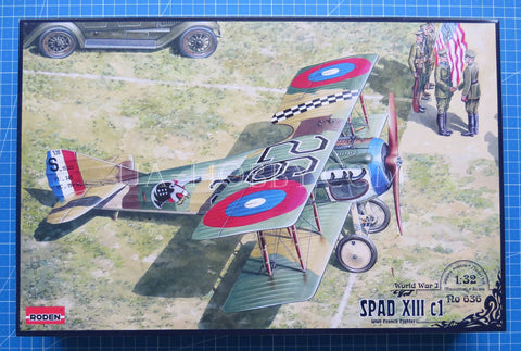 1/32 SPAD XIII c1 WWI French Fighter (Late). Roden 636