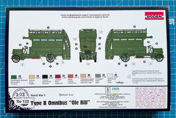 1/72 Type B Omnibus "Ole Bill". Roden 732