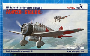 1/48 IJN Type 96 carrier-based fighter II A5M2b "Claude" (late version). Wingsy Kits D5-01